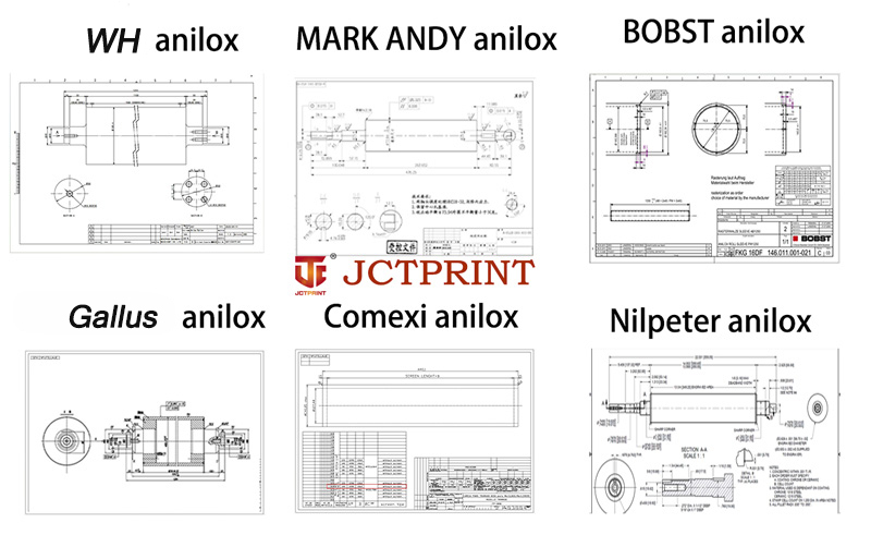 Custom Anilox Roller Drawing Examples