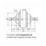 Double shaft magnetic powder clutch